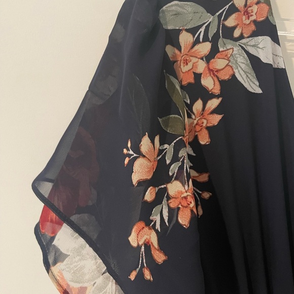 Lulus Dance under the stars in the Midnight Mood Navy Blue Floral Maxi Size M - Picture 8 of 11